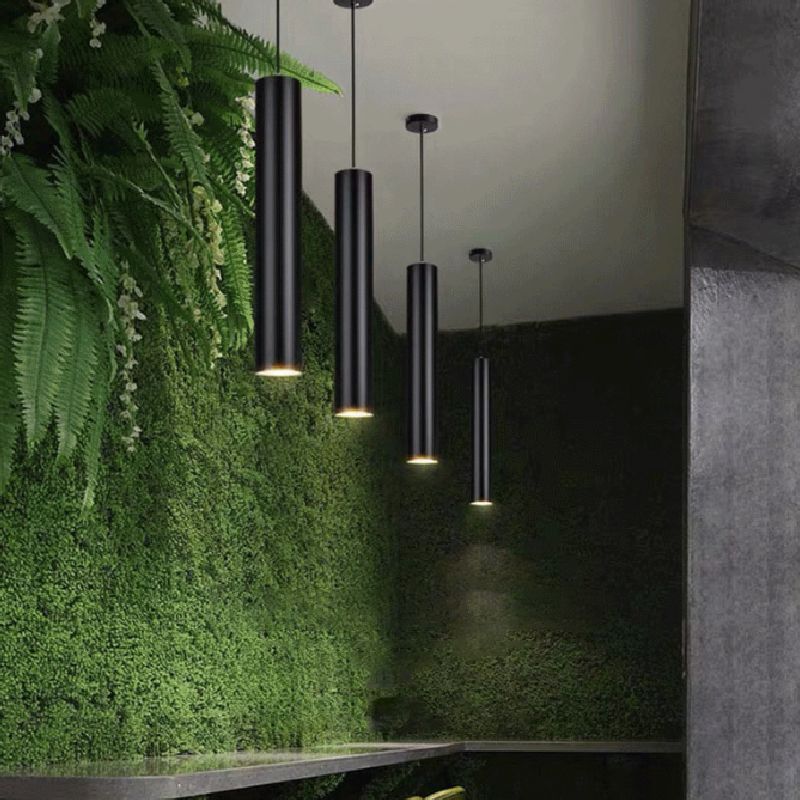 Freyza | Yore moderne schwarze Zylinder-Pendelleuchte – moderne Küche, Esszimmer