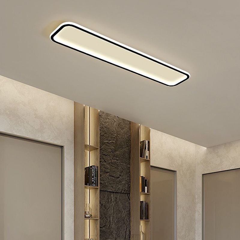 Freyza | Plafonnier noir à montage affleurant – Minimaliste pour chambre, couloir et cuisine