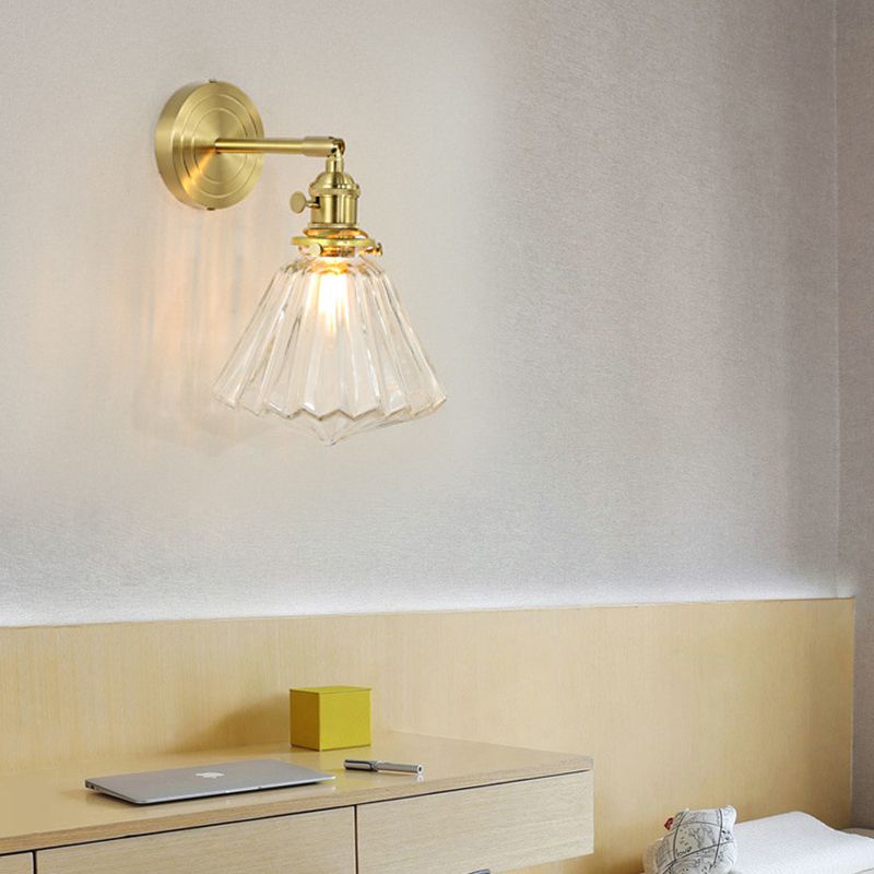 Freyza | Applique murale intérieure en verre doré – chambre et salon