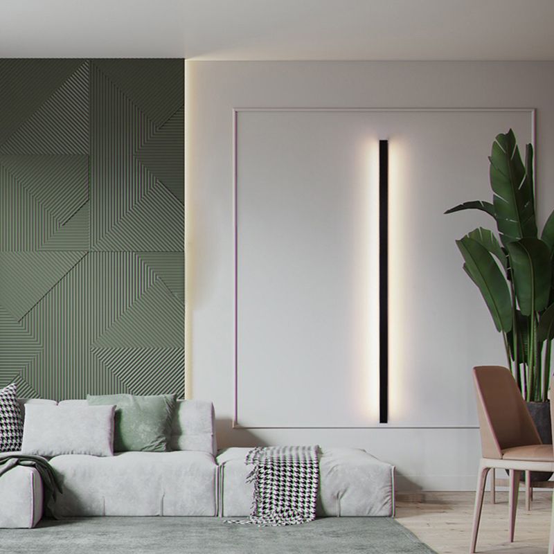 Freyza | Gravo minimalistische lineare schwarze goldene Innenwandleuchte – minimalistisches Schlafzimmer, Wohnzimmer