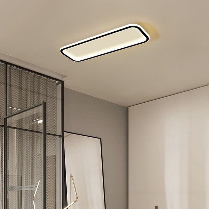 Freyza | Plafonnier noir à montage affleurant – Minimaliste pour chambre, couloir et cuisine