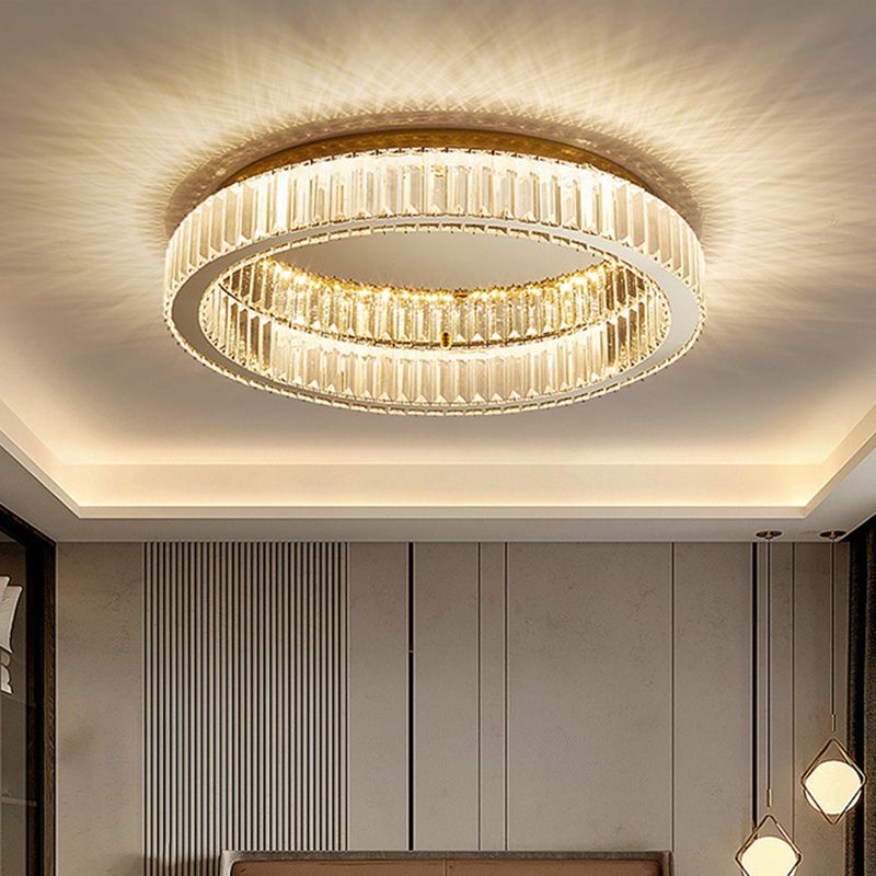 Freyza | Plafonnier encastré en cristal doré Kristy Modern Art – Chambre, couloir et cuisine modernes