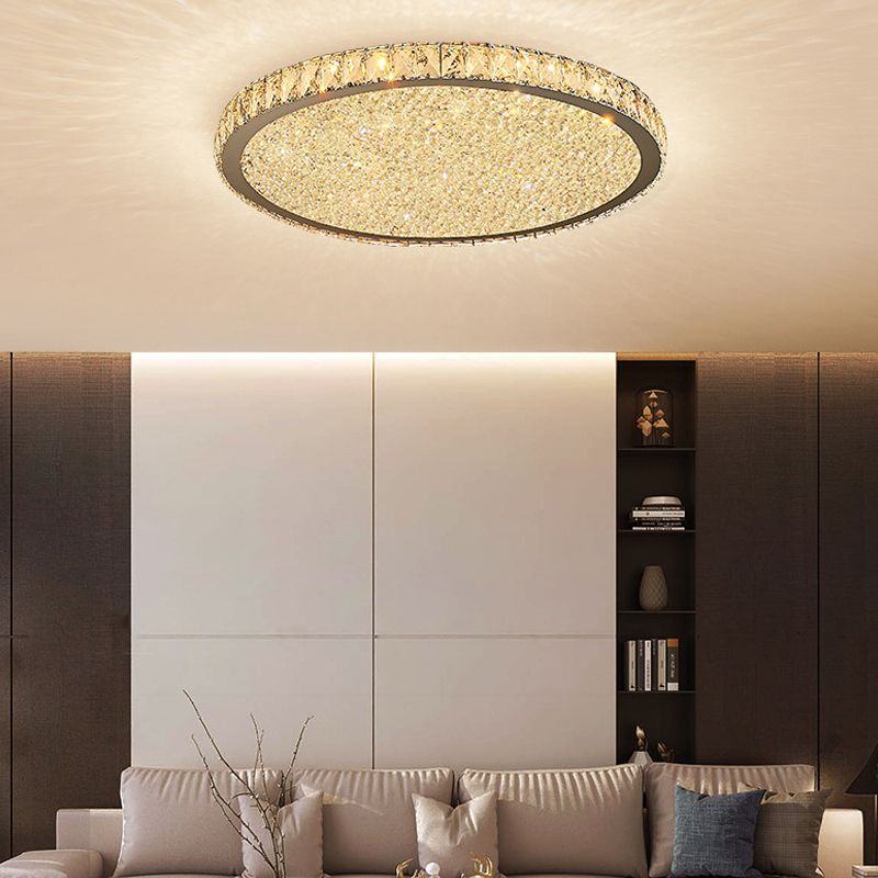 Freyza | Eliza Luxury Crystal Crystal Flush Mount Ceiling Light – Bedroom Hallway Kitchen