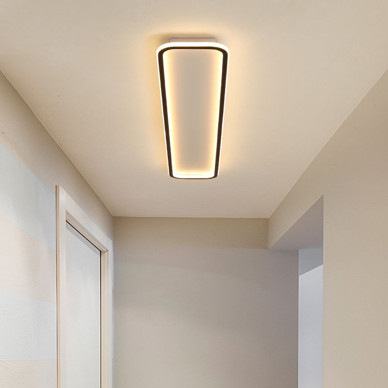 Freyza | Plafonnier noir à montage affleurant – Minimaliste pour chambre, couloir et cuisine