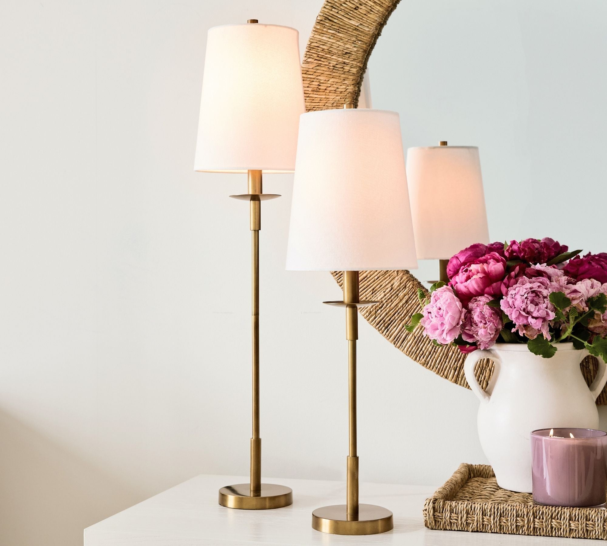 Freyza | Iron Linen Table Lamp – Modern Bedside Bedroom