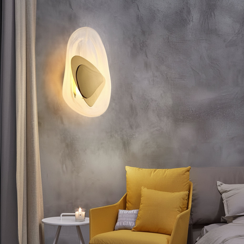 Freyza - Modern Glass Globe Wall Sconce – 3-Color Dimmable LED Wall Light (Gold/Black)