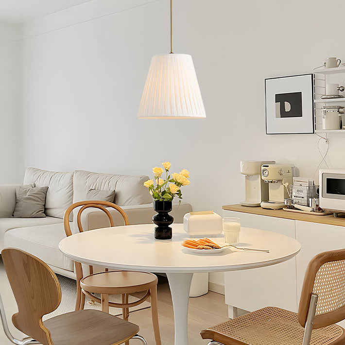 Freyza | Grace Fabric  Pleated Shade Pendant Light