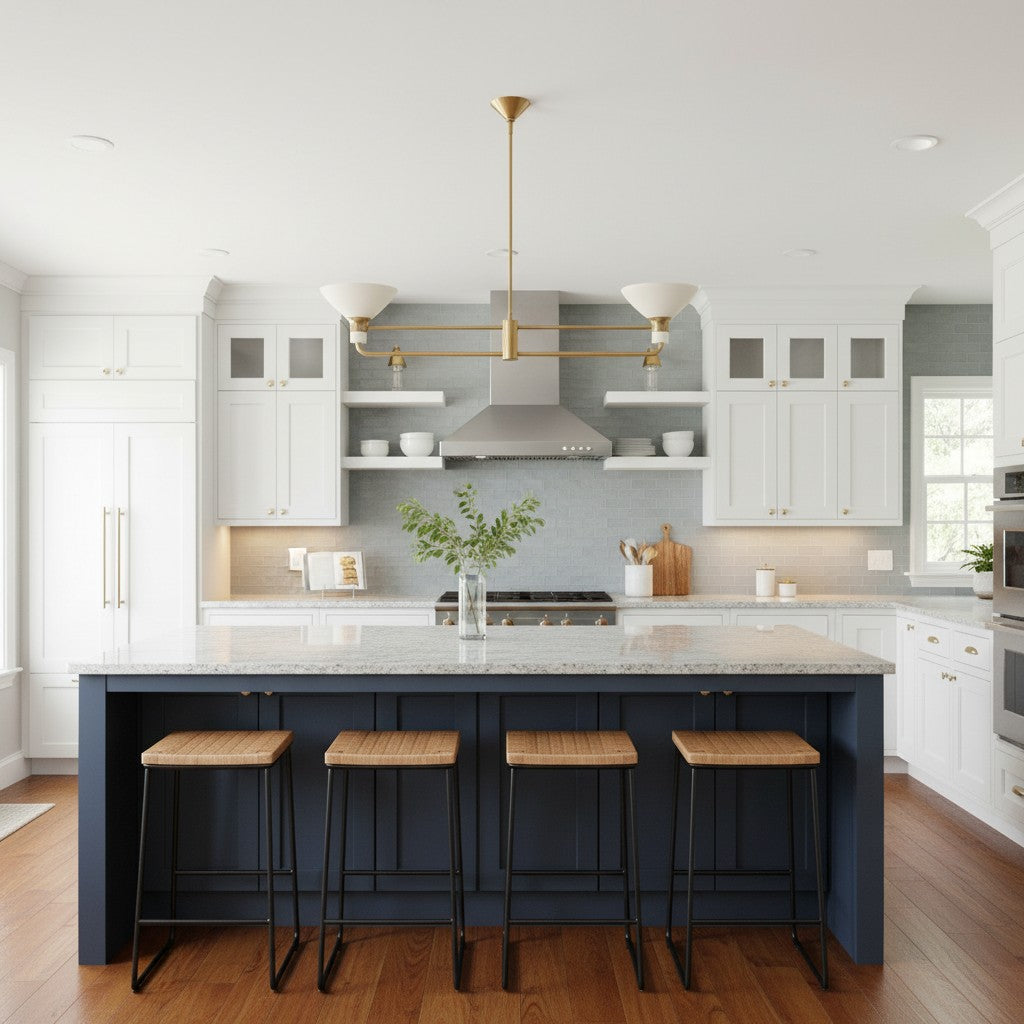Freyza | 2-Light Linear Chandelier – Modern Kitchen Island Dining Room