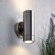 Freyza - Palin Outdoor 2 Light Wall Light Brushed Steel