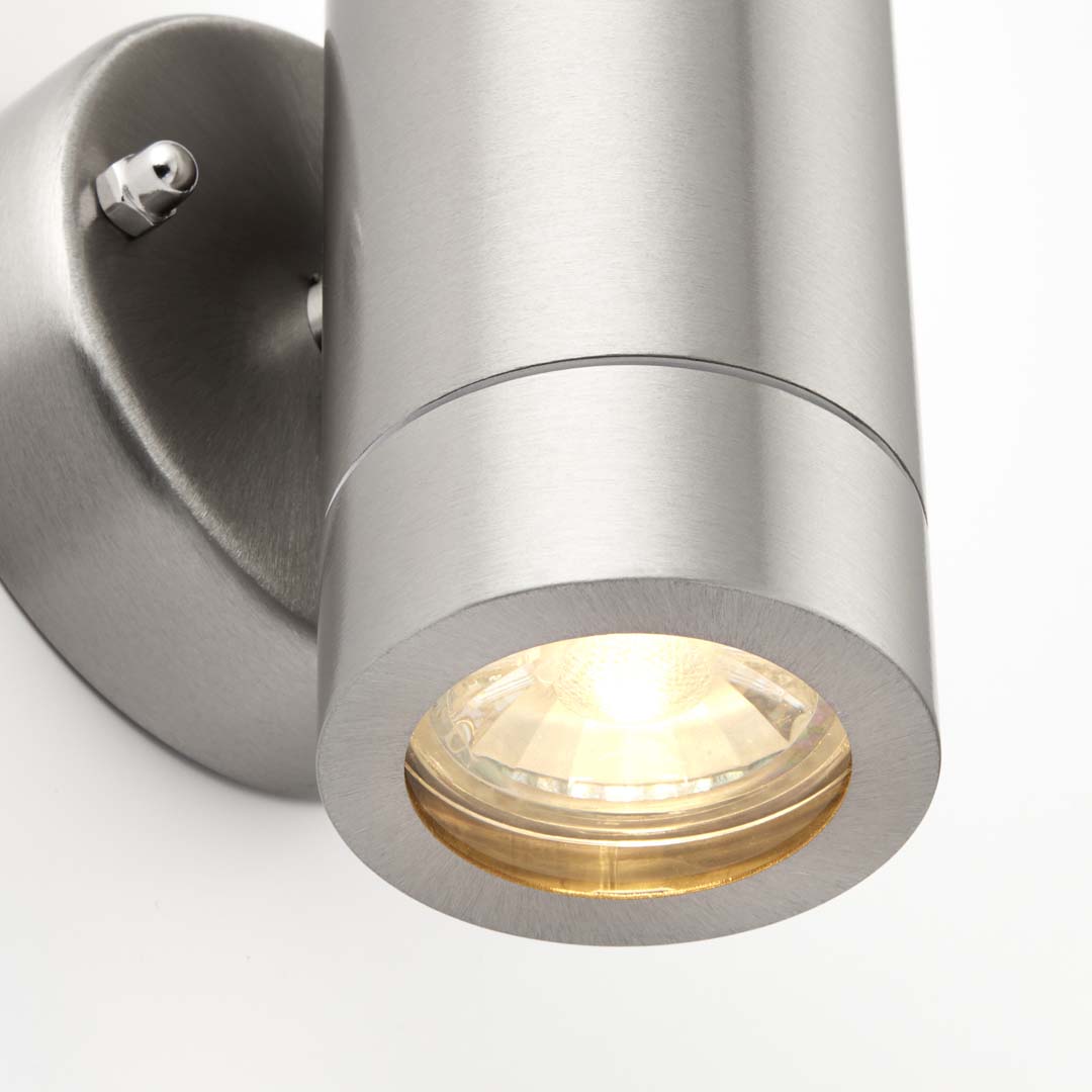 Freyza - Palin Outdoor 2 Light Wall Light Brushed Steel