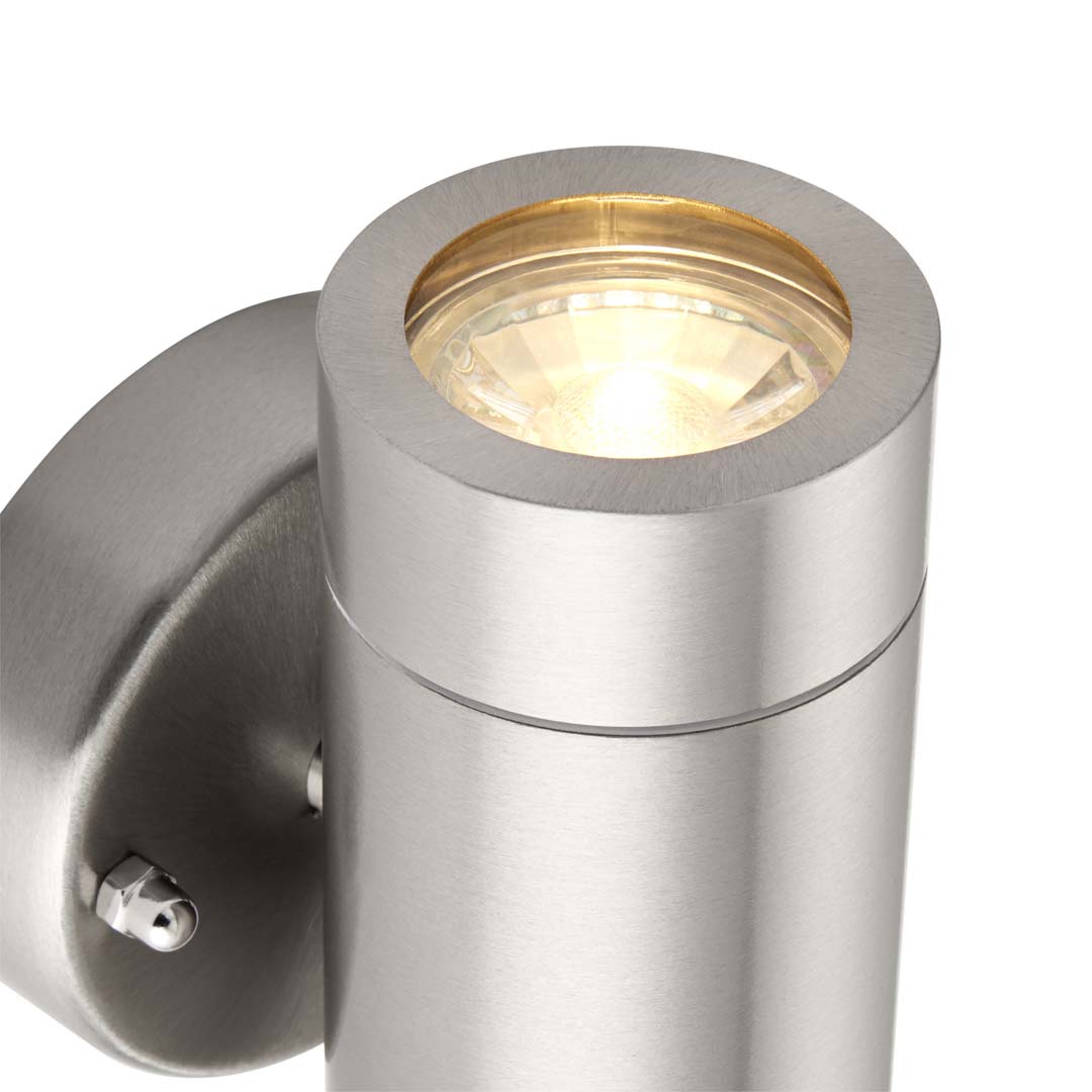 Freyza - Palin Outdoor 2 Light Wall Light Brushed Steel