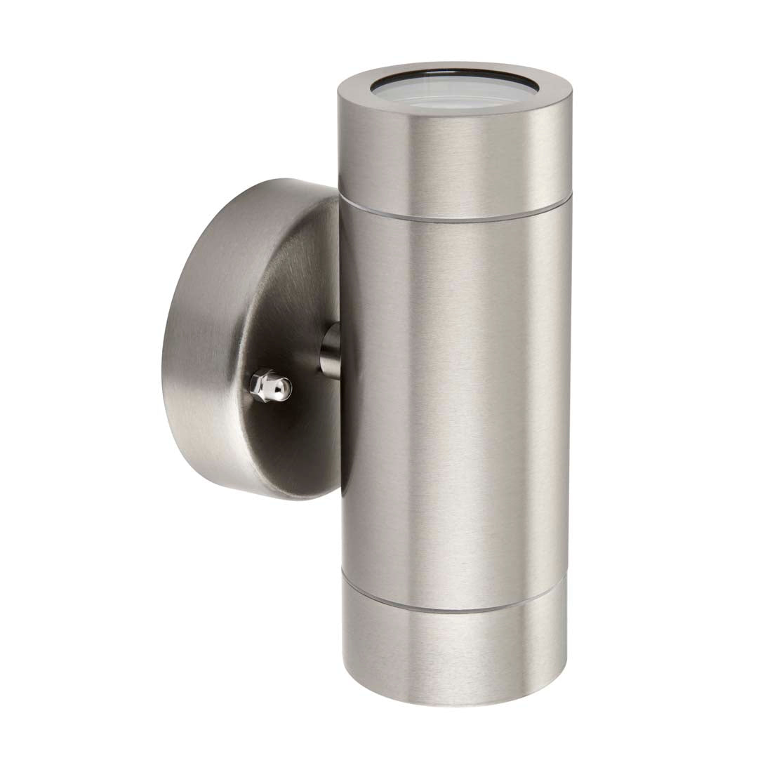 Freyza - Palin Outdoor 2 Light Wall Light Brushed Steel
