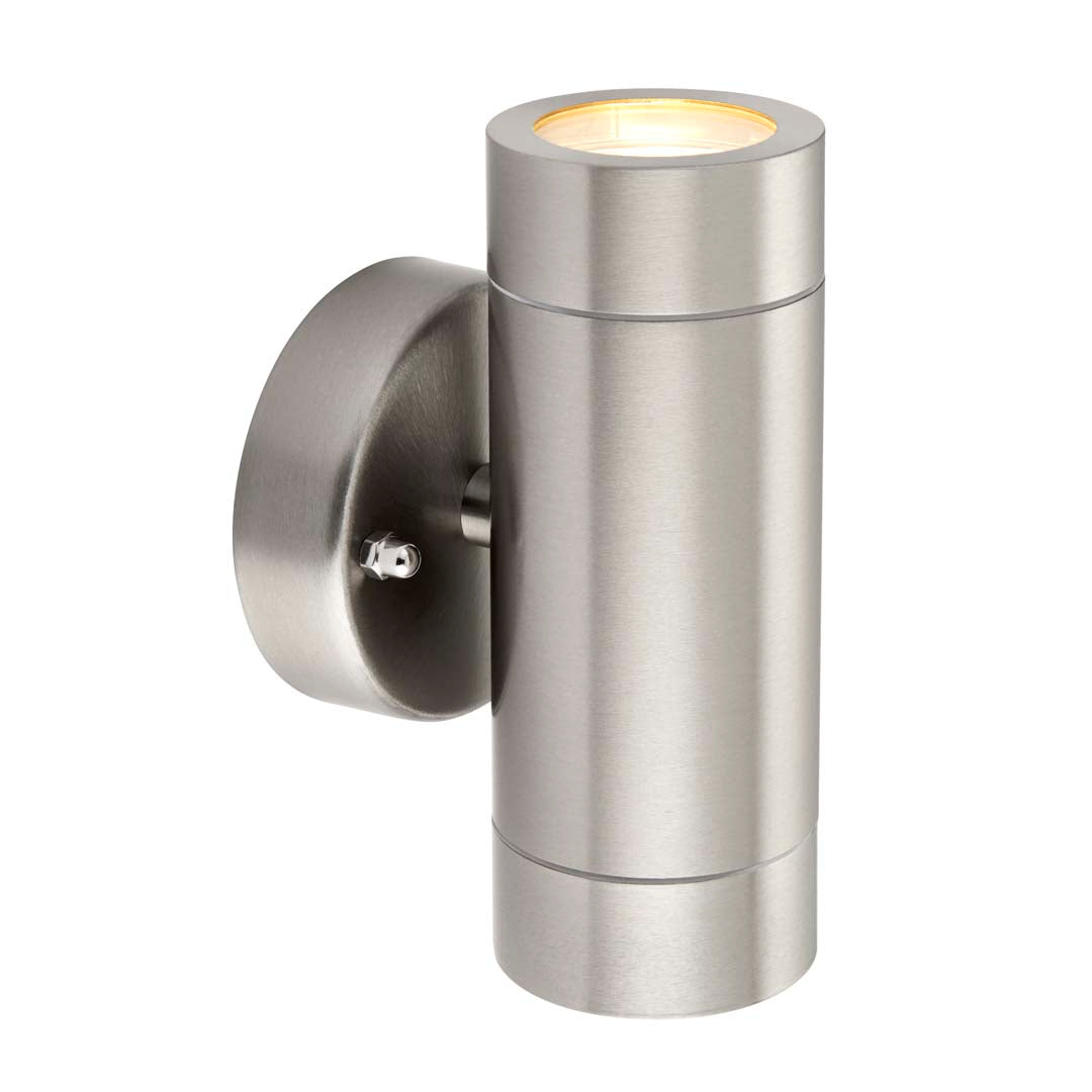 Freyza - Palin Outdoor 2 Light Wall Light Brushed Steel
