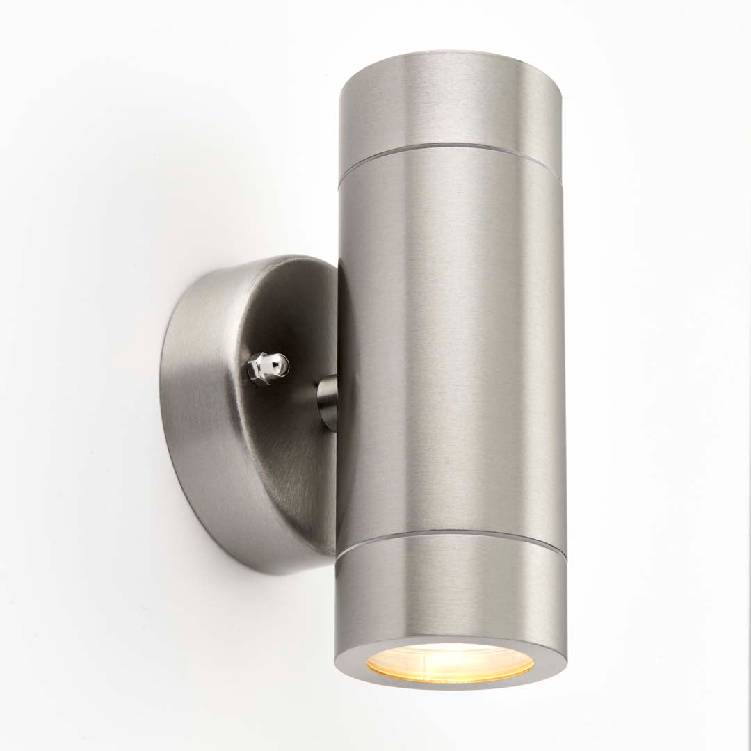 Freyza - Palin Outdoor 2 Light Wall Light Brushed Steel