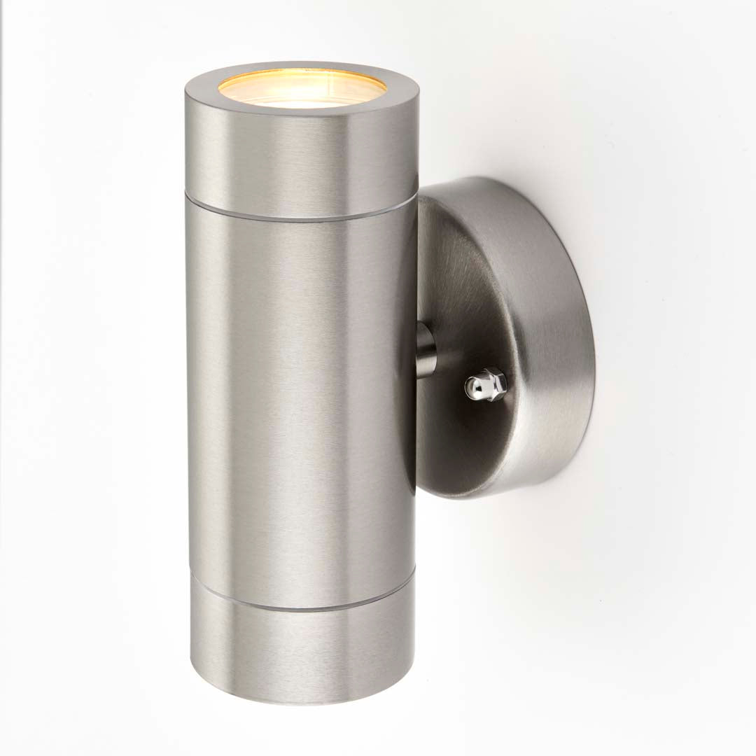 Freyza - Palin Outdoor 2 Light Wall Light Brushed Steel