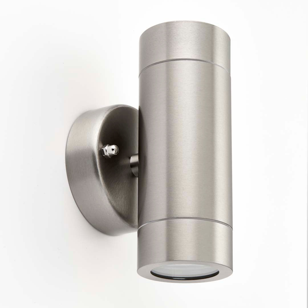Freyza - Palin Outdoor 2 Light Wall Light Brushed Steel