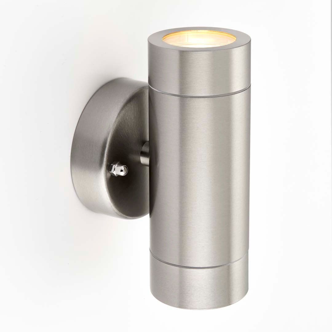 Freyza - Palin Outdoor 2 Light Wall Light Brushed Steel