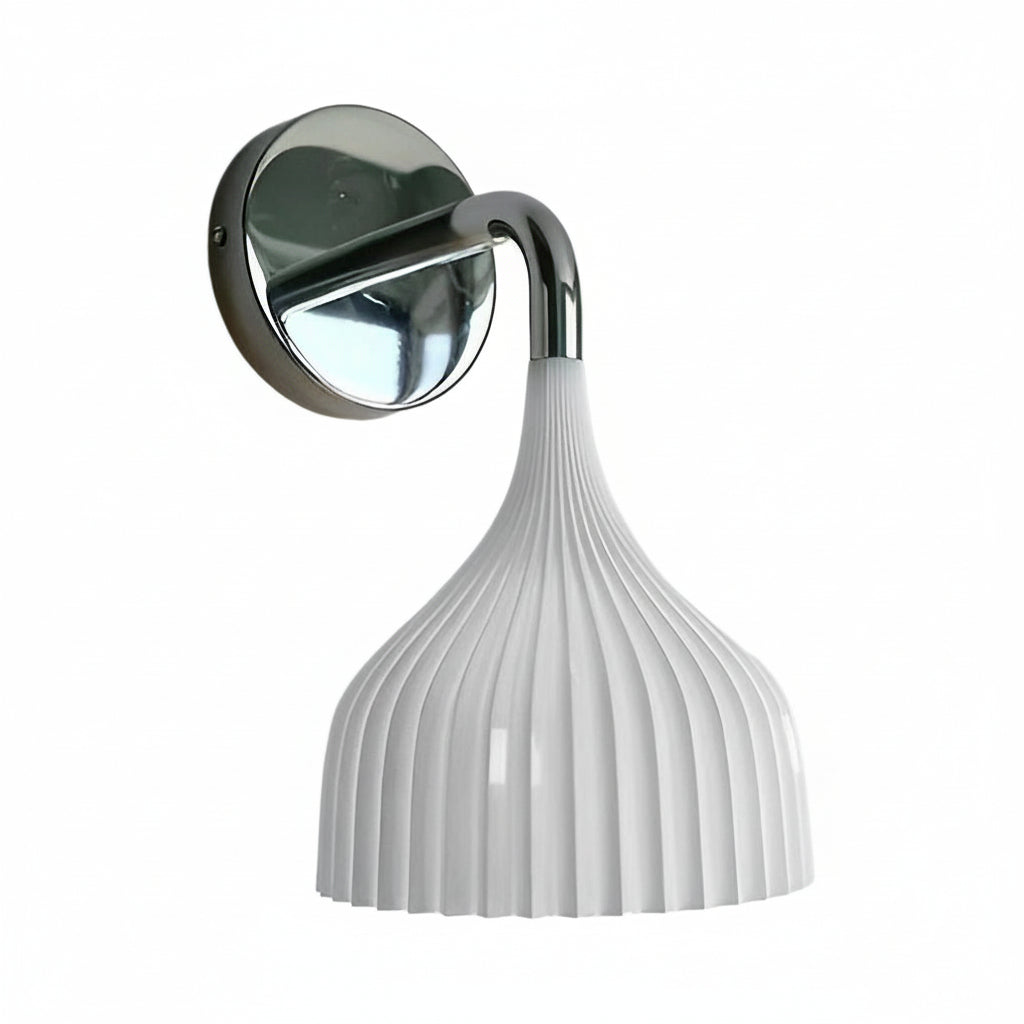 Freyza - LED Wall Sconce Light – Modern Nordic Pleated Iron PS (24x14cm / 9.4x5.3in)