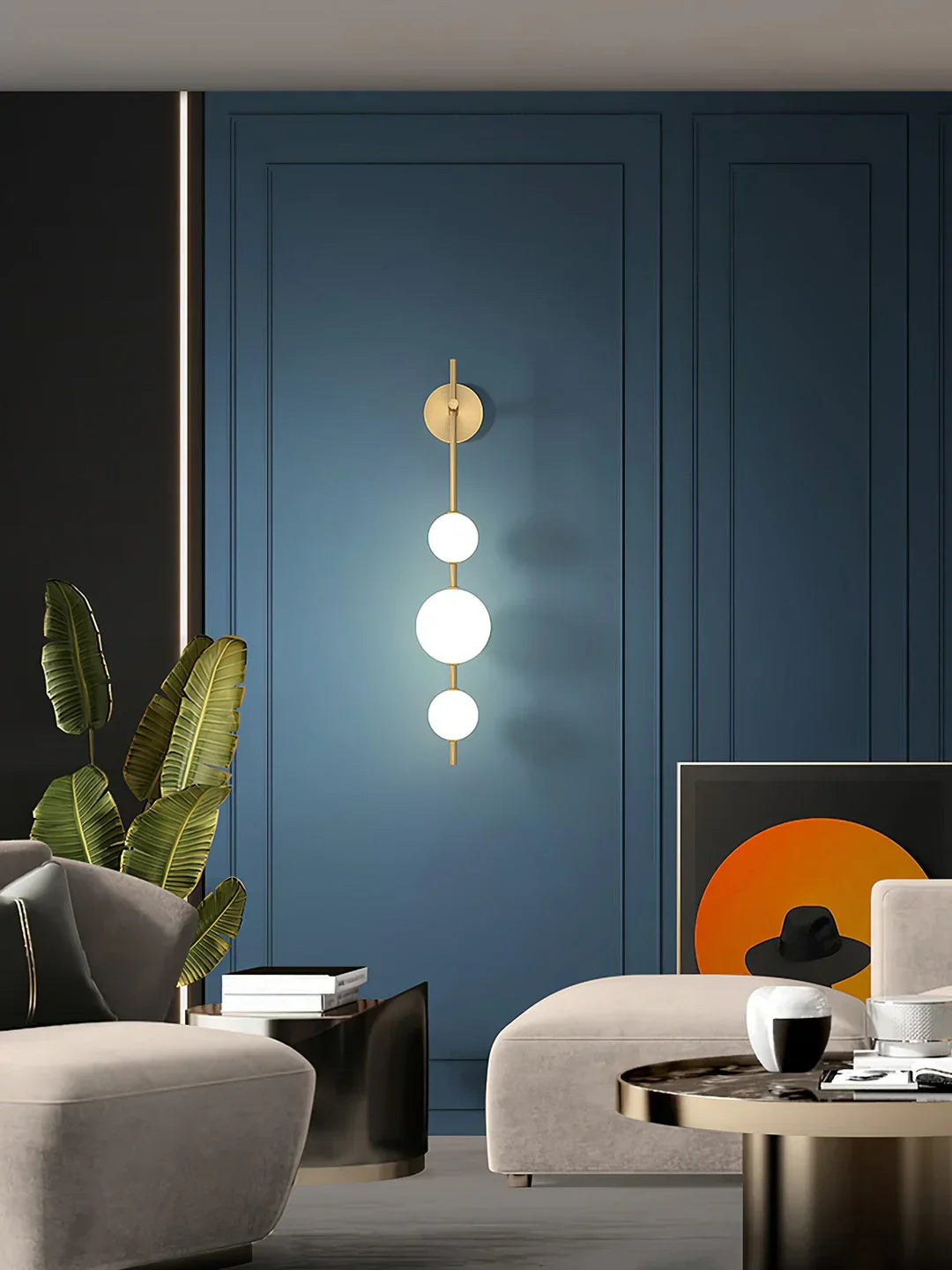 Freyza - Vertical Globe Wall Lamp