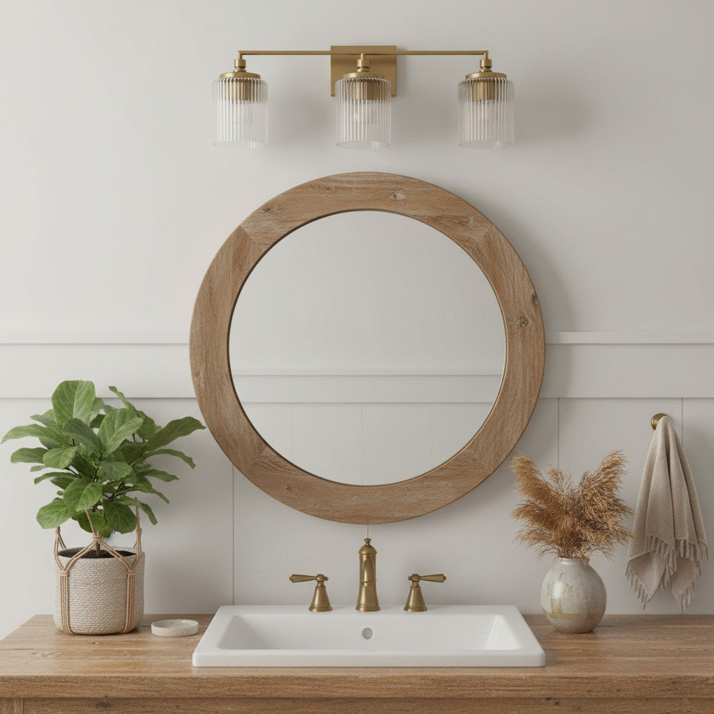 Freyza | Haze 3-Light Ribbed Glass Wall Sconce