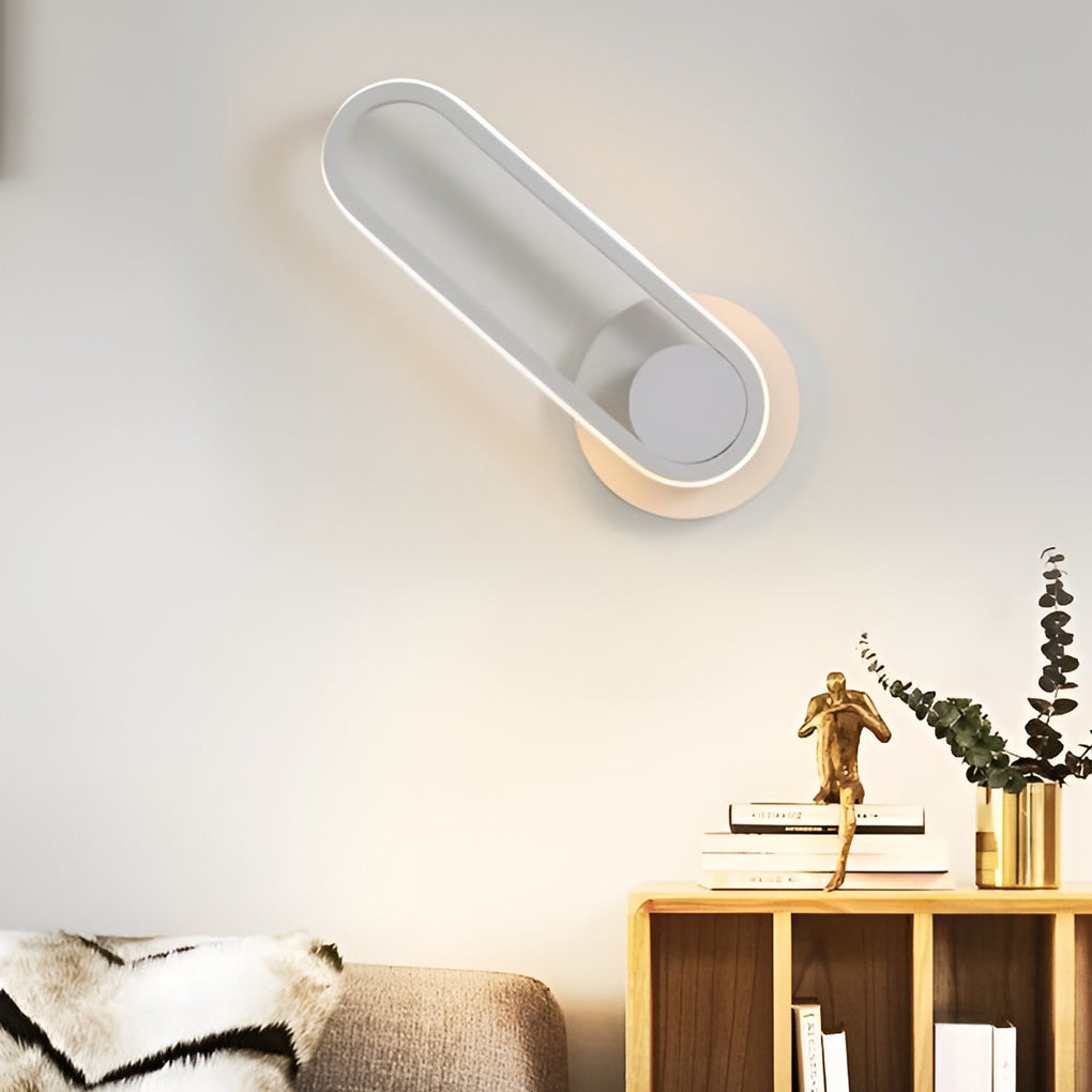 Freyza - Modern 330° Rotatable LED Nordic Wall Lamp – Adjustable Rounded Rectangular Sconce (Gold/Black/White)
