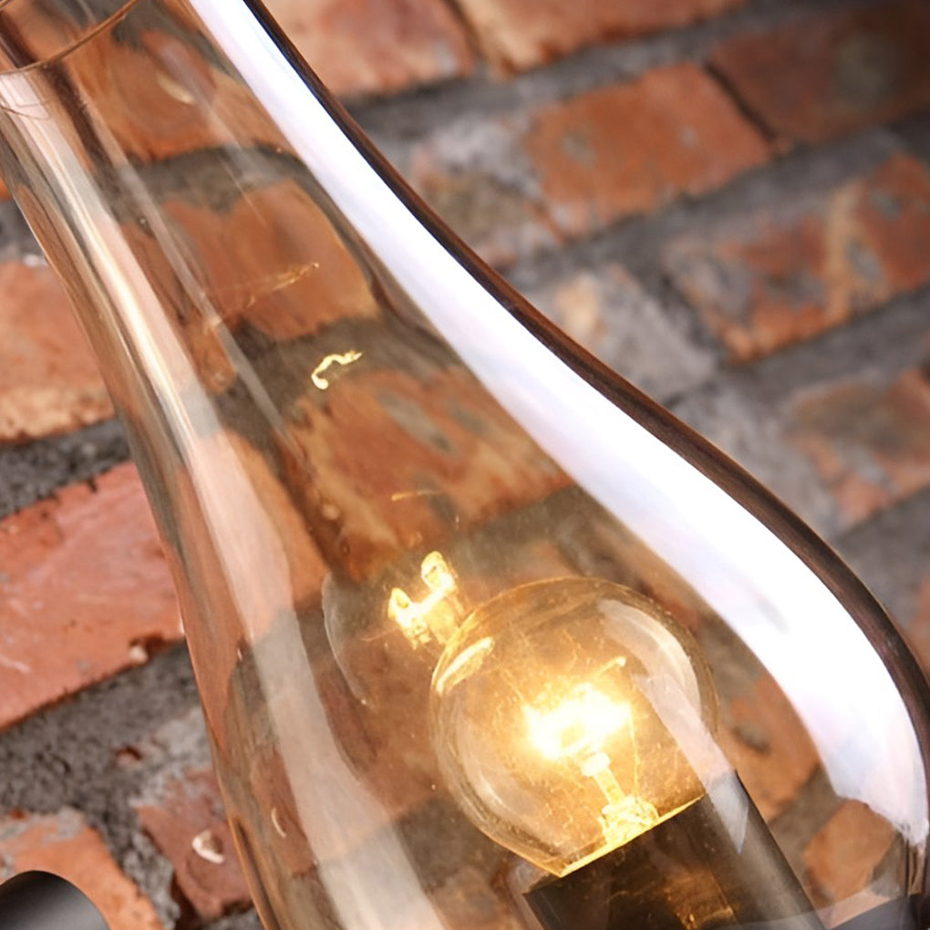 Freyza - Glass Wall Sconce – Industrial Retro Iron Vintage E27 (20x30cm)