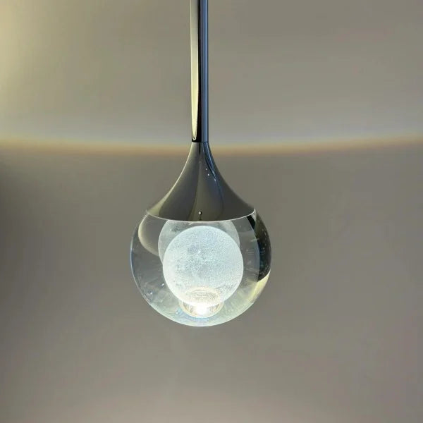 Freyza - Moon Clear Glass Ball Pendant Light