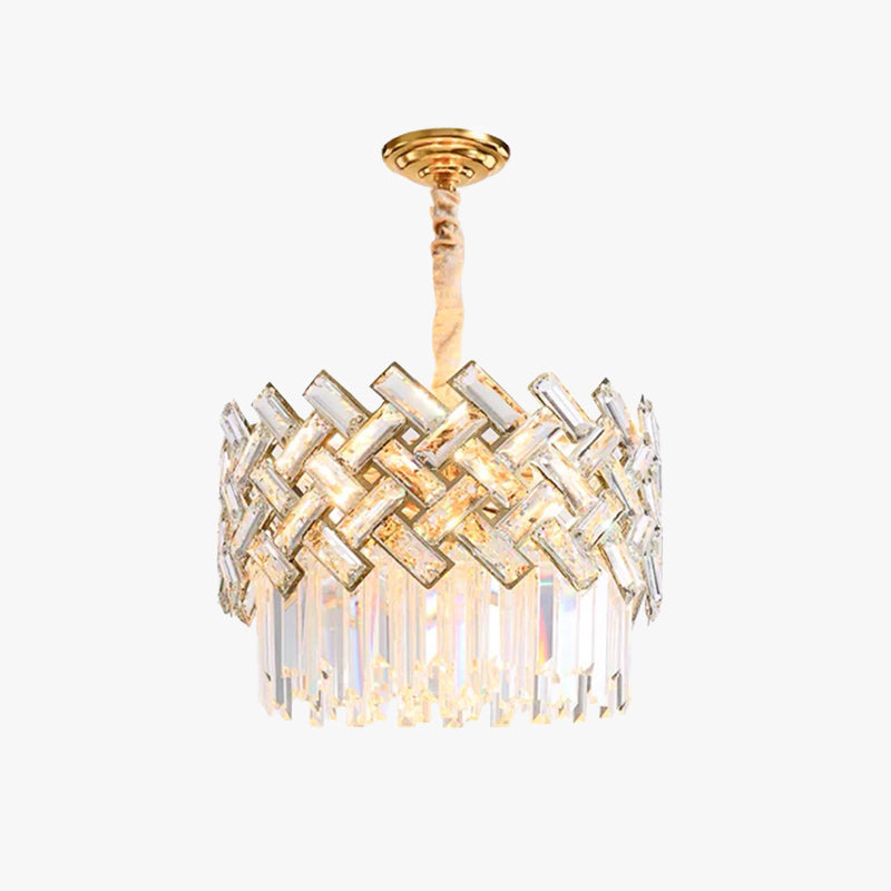 Freyza | Lustre doré en cristal – Salle à manger, salon