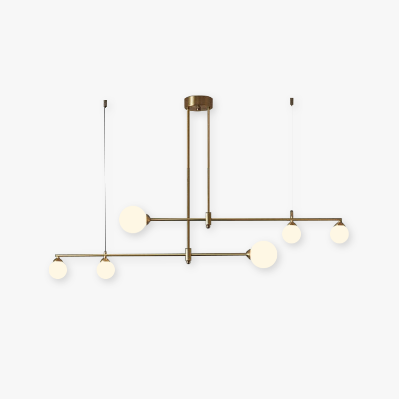 Freyza | Suspension dorée en cuivre – Cuisine moderne et salle à manger