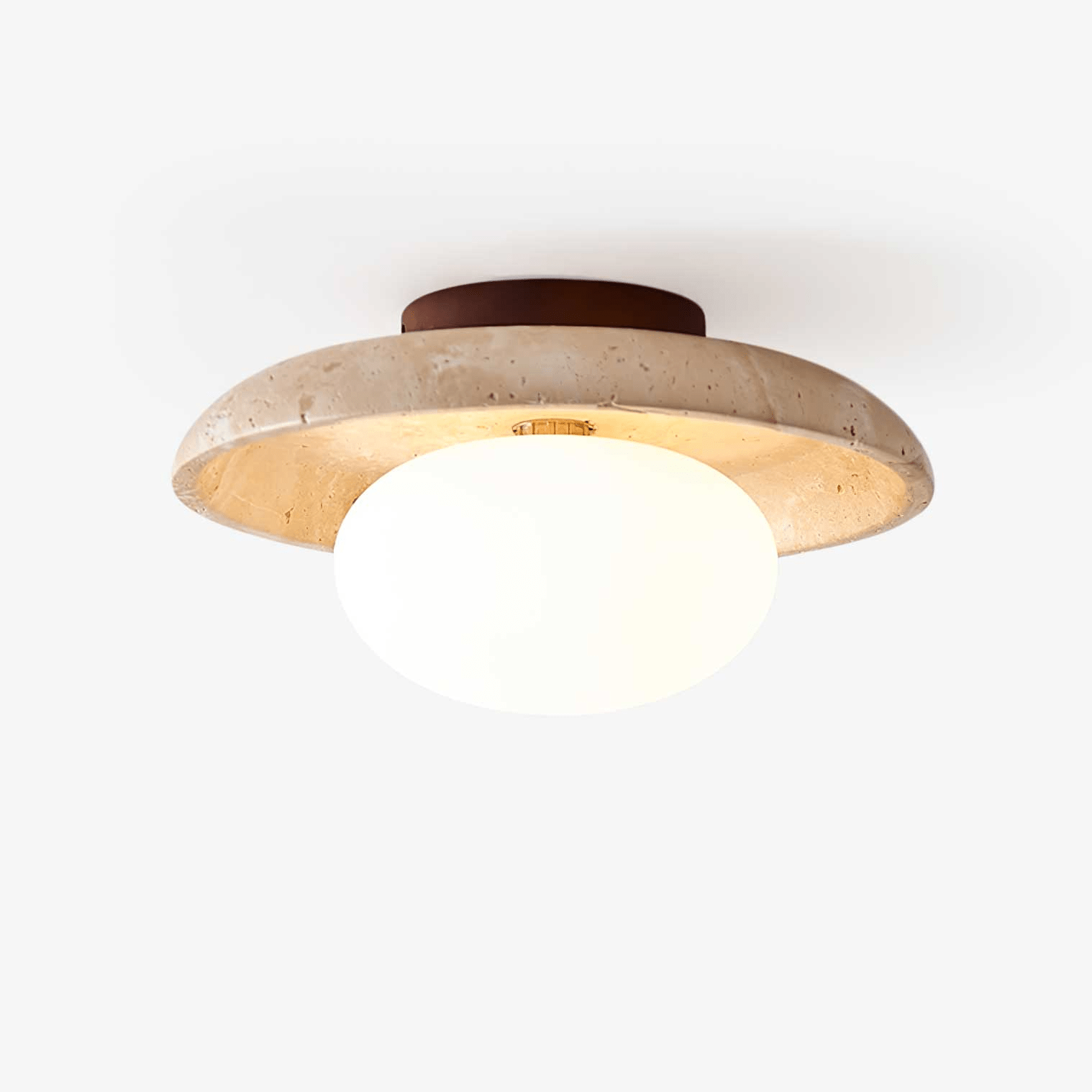 Freyza | Plafonnier minimaliste en travertin Cataliel – Chambre et salon minimalistes