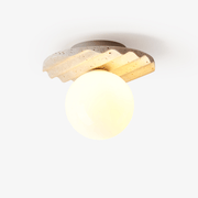 Freyza | Suspension de plafond ondulée en travertin – Chambre, salon