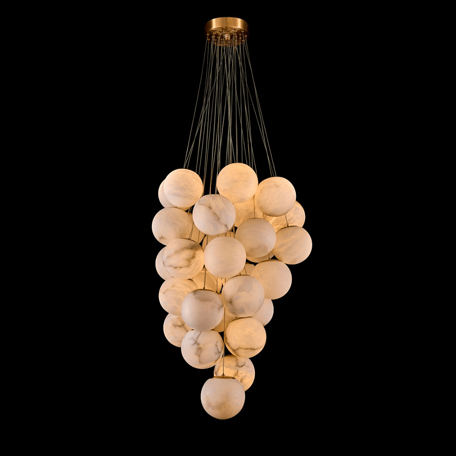 Freyza | Lustre suspendu Grapha en albâtre – Salle à manger, salon