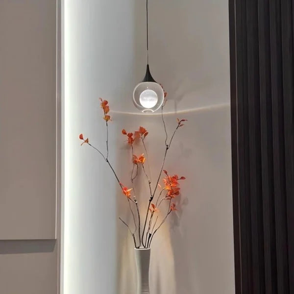 Freyza - Moon Clear Glass Ball Pendant Light