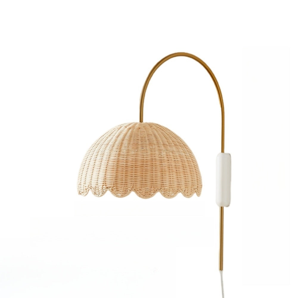 Freyza | Rattan-Wandleuchte – Schlafzimmer, Flur