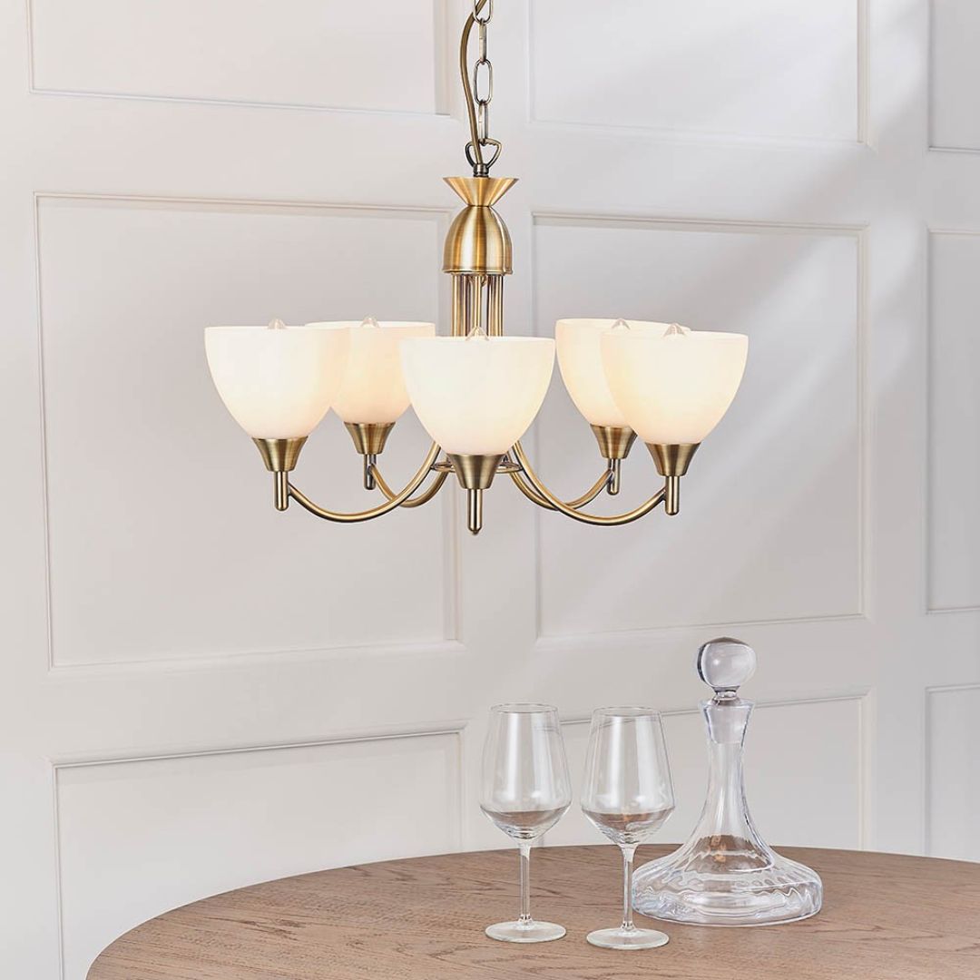 BrassElegance | Stylish Adjustable Antique Brass Ceiling Light Fixture 2
