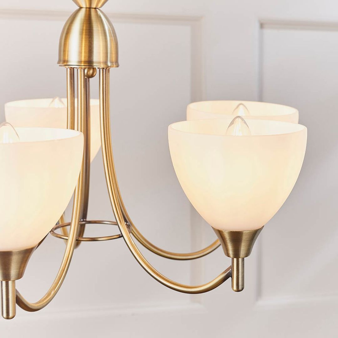 BrassElegance | Stylish Adjustable Antique Brass Ceiling Light Fixture 3