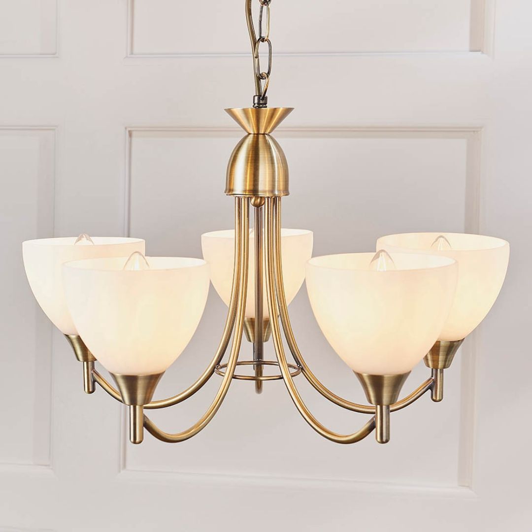 BrassElegance | Stylish Adjustable Antique Brass Ceiling Light Fixture 1