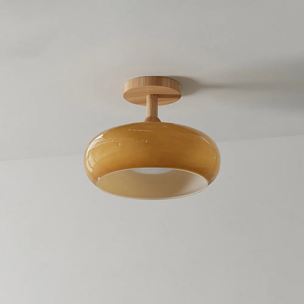 Freyza | Plafonnier affleurant en verre blanc – Minimaliste pour chambre, couloir et cuisine
