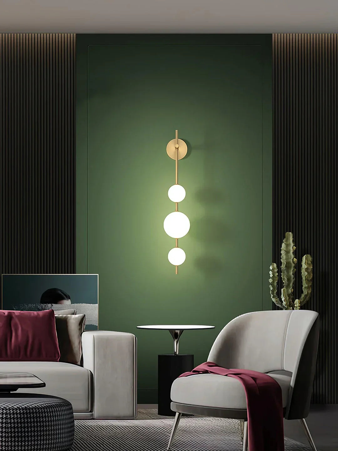 Freyza - Vertical Globe Wall Lamp