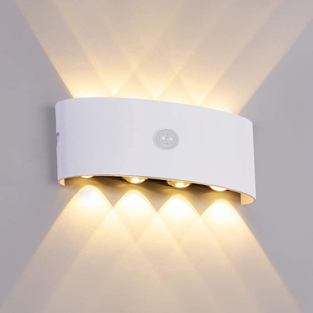 Freyza | Applique murale extérieure noire et blanche – Éclairage moderne pour jardin, porche et extérieur