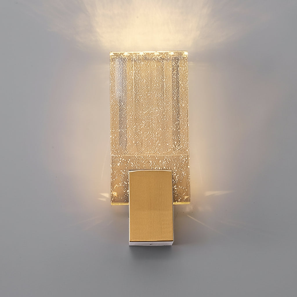 Freyza - LED Wall Sconce Light – Postmodern Crystal Gold Stainless Steel (33x13cm / 13x5in)