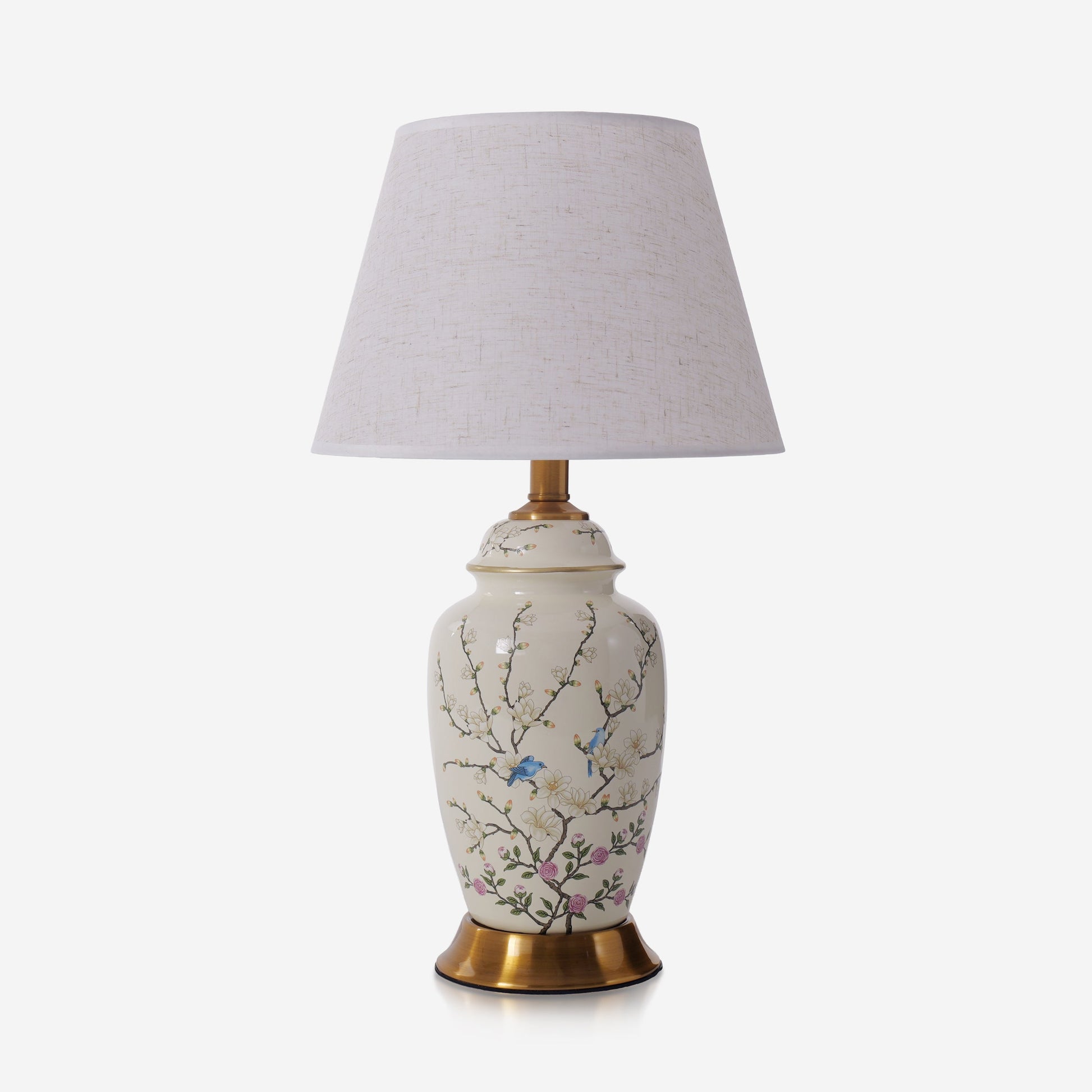 Ceramic Elegance | Timeless Hand-Painted Chinoiserie Table Lamp 5