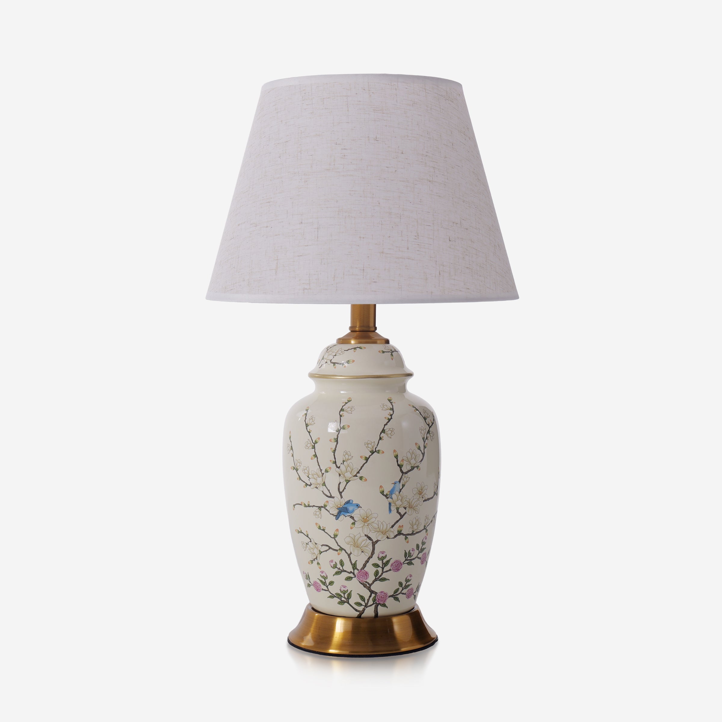 Ceramic Elegance | Timeless Hand-Painted Chinoiserie Table Lamp 5
