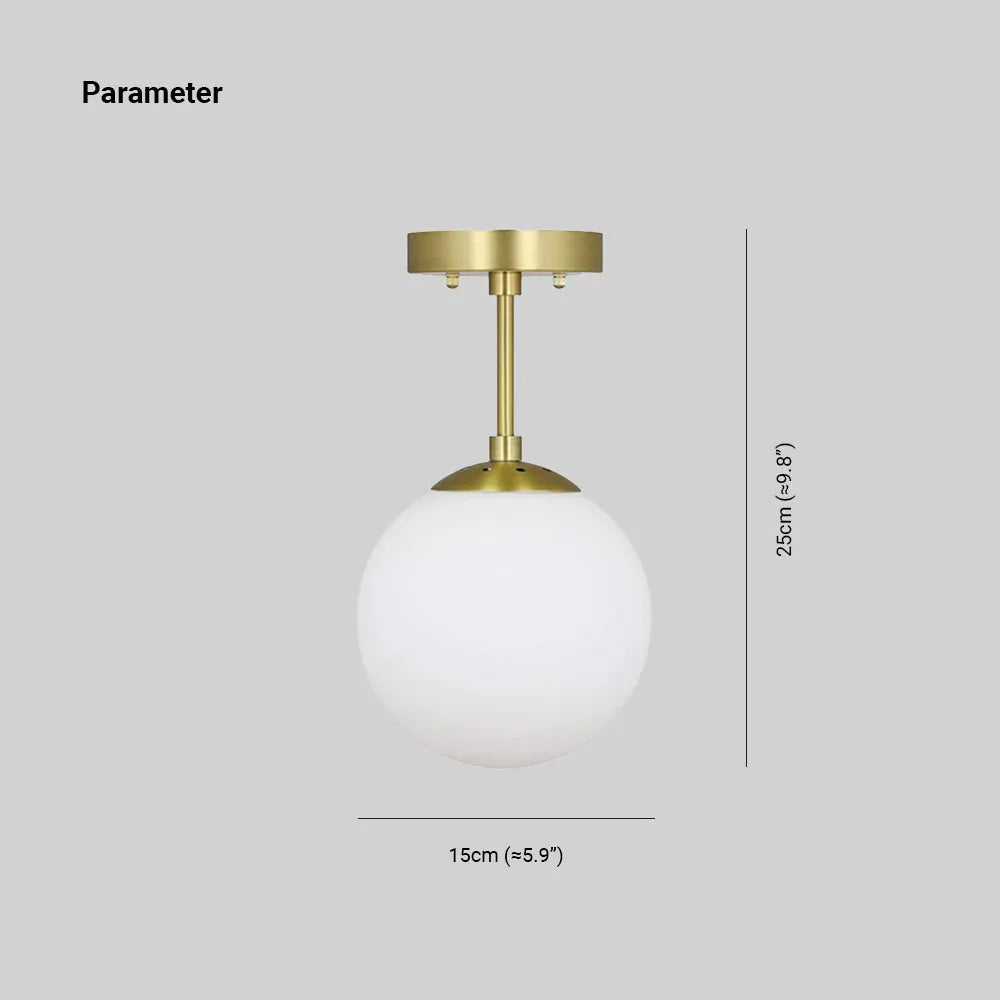 Freyza | Lore Semi-Flush Mount Glass Flush Mount Ceiling Light – Bedroom Hallway Kitchen