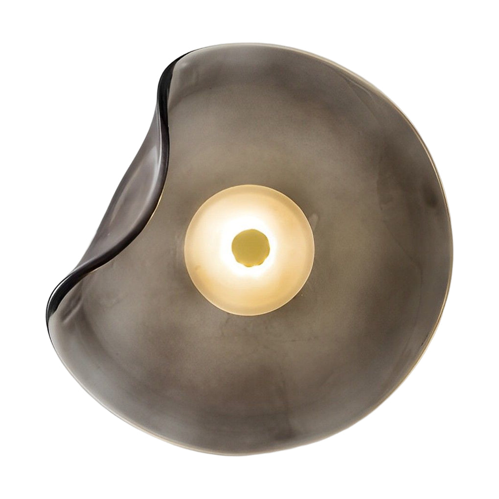 Freyza - Glass Wall Sconce – Irregular Round Brown Smoke Gray Purple LED (25cm)
