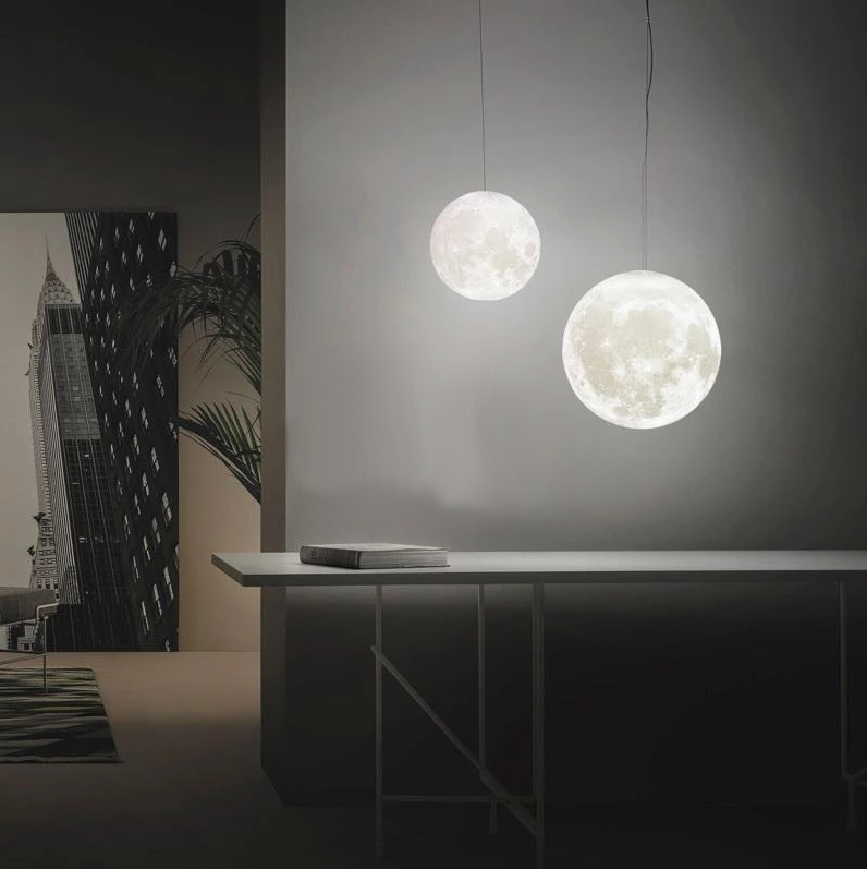 Freyza - Lampe suspendue 3D pleine lune