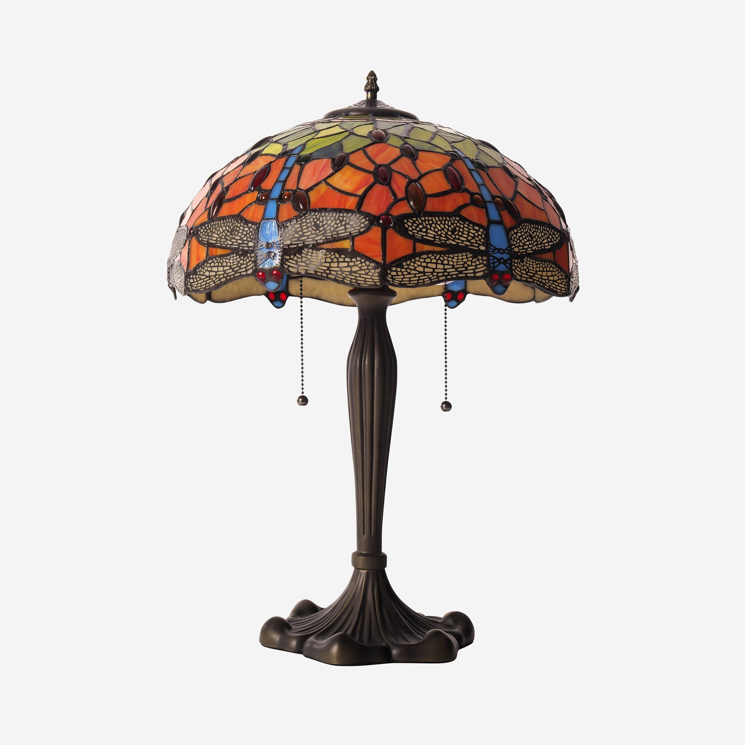 Luminara | Elegant Handcrafted Stained Glass Dragonfly Table Lamp 13