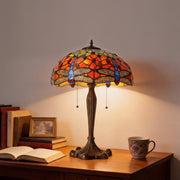Luminara | Elegant Handcrafted Stained Glass Dragonfly Table Lamp 1
