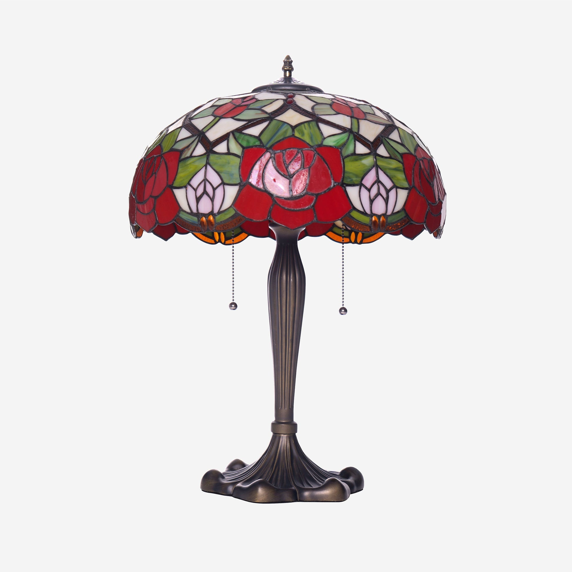 RoseGlass | Elegant Handcrafted Stained Glass Table Lamp 12