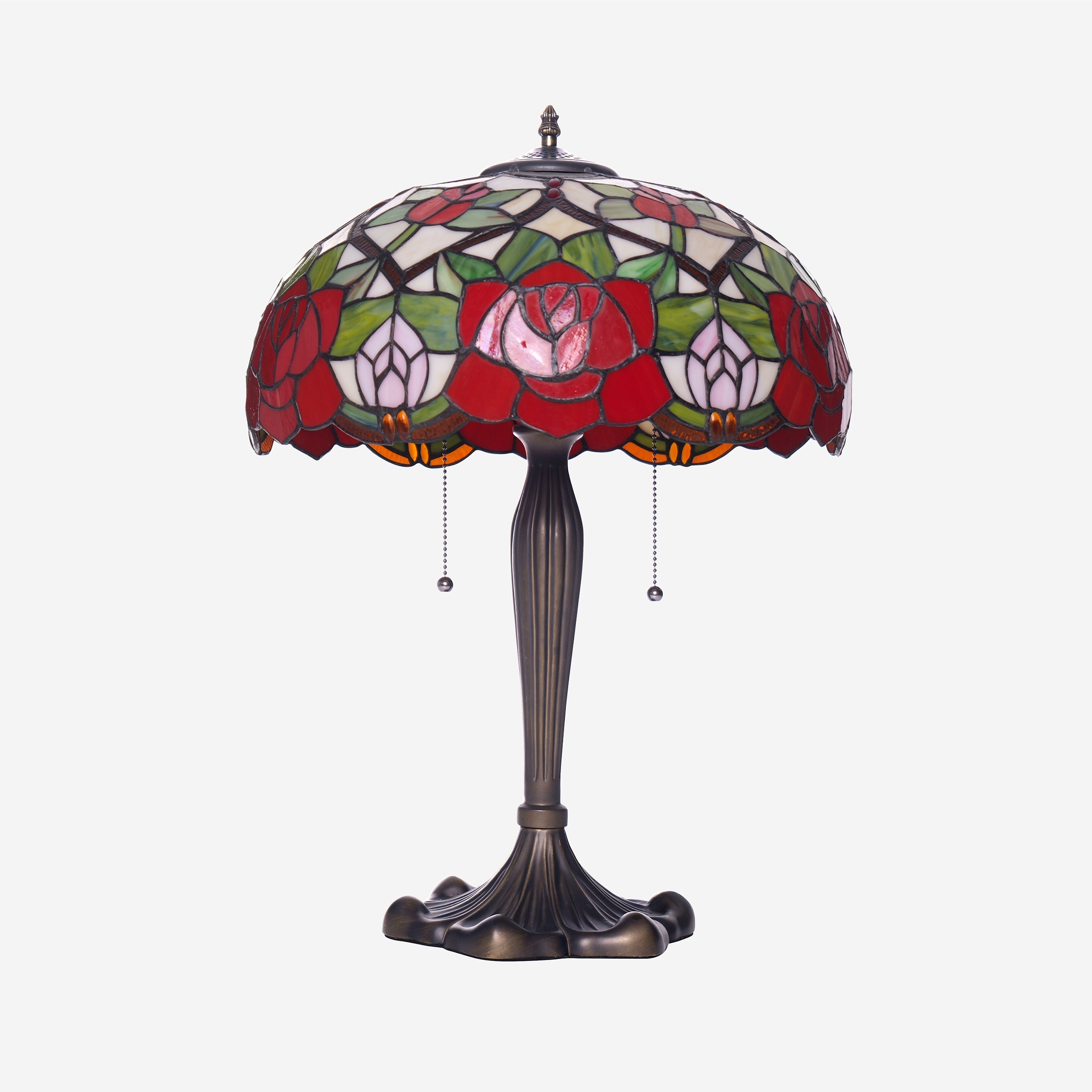 RoseGlass | Elegant Handcrafted Stained Glass Table Lamp 12